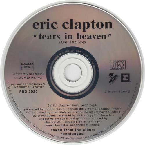 Eric Clapton Tears In Heaven CD single (CD5 / 5") French CLPC5TE81338