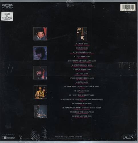 Eric Clapton The Cream Of Eric Clapton laserdisc / lazerdisc US CLPLZTH31881