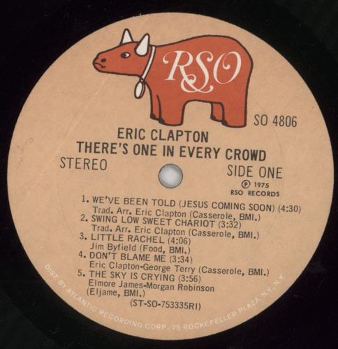 Eric Clapton There's One In Every Crowd vinyl LP album (LP record) US CLPLPTH487203