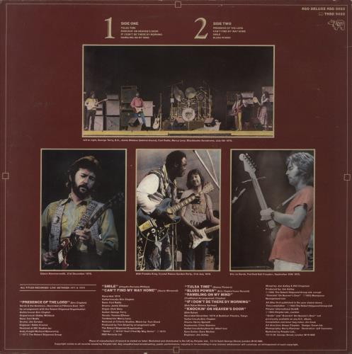 Eric Clapton Timepieces Vol. II - Live In The Seventies vinyl LP album (LP record) UK CLPLPTI312770