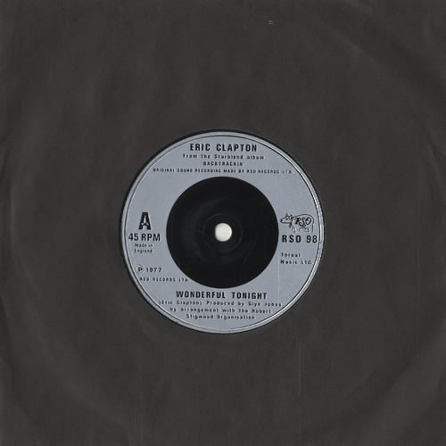 Eric Clapton Wonderful Tonight 7" vinyl single (7 inch record / 45) UK CLP07WO462207