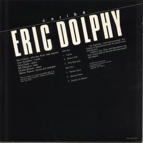 Eric Dolphy Carib� vinyl LP album (LP record) US EDPLPCA702983