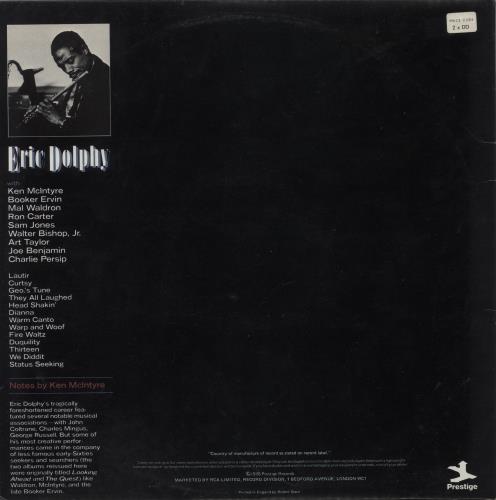 Eric Dolphy Fire Waltz 2-LP vinyl record set (Double LP Album) UK EDP2LFI533020