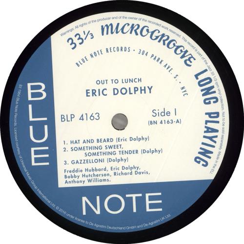 Eric Dolphy Out To Lunch - 180gm vinyl LP album (LP record) UK EDPLPOU714075