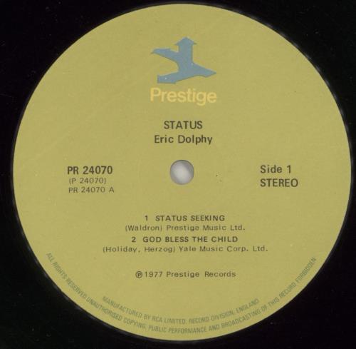 Eric Dolphy Status 2-LP vinyl record set (Double LP Album) UK EDP2LST609276