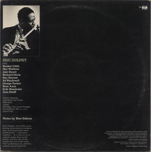 Eric Dolphy Status 2-LP vinyl record set (Double LP Album) UK EDP2LST609276