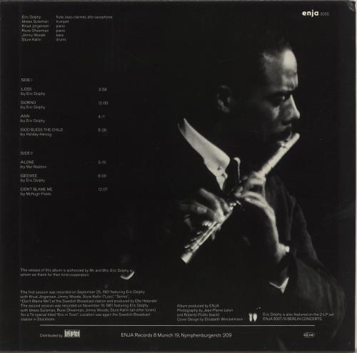 Eric Dolphy Stockholm Sessions vinyl LP album (LP record) German EDPLPST702966