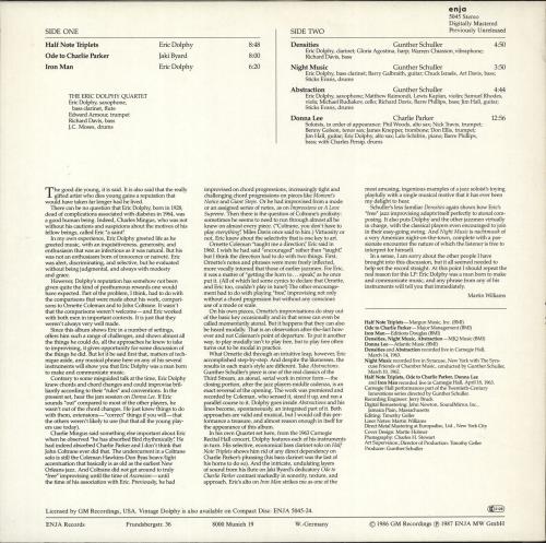 Eric Dolphy Vintage Dolphy vinyl LP album (LP record) German EDPLPVI702984