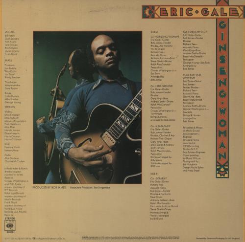 Eric Gale Ginseng Woman vinyl LP album (LP record) UK EB-LPGI592011