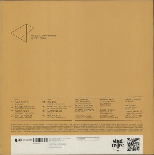 Eric Legnini Sing Twice! vinyl LP album (LP record) French 95ILPSI881604