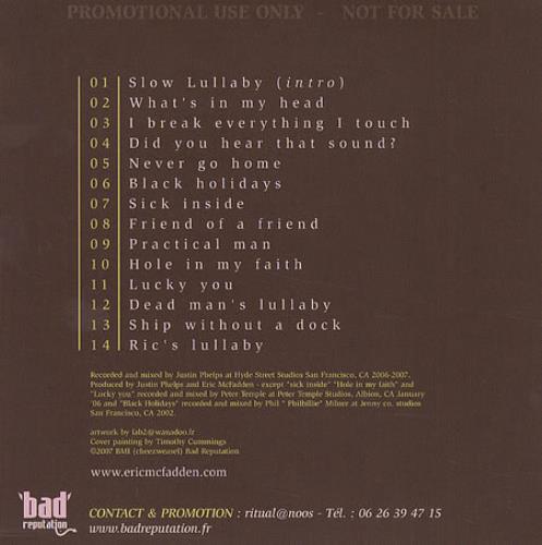 Eric McFadden Let's Die Forever...Together CD album (CDLP) UK EEACDLE406916