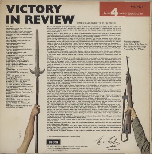 Eric Rogers Victory In Review vinyl LP album (LP record) UK IYRLPVI660247