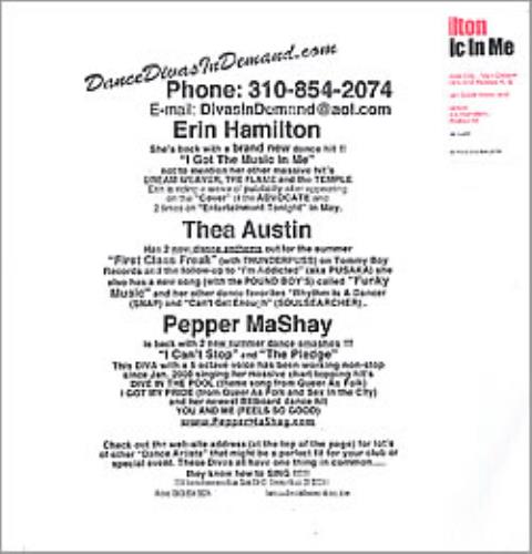 Erin Hamilton I Got The Music 12" vinyl single (12 inch record / Maxi-single) US ENH12IG252489