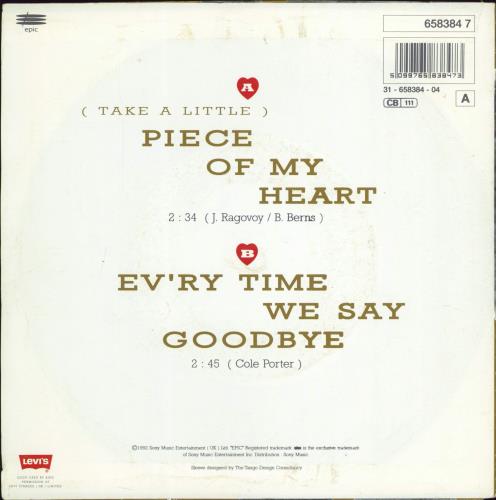 Erma Franklin (Take A Little) Piece Of My Heart - Picture Sleeve 7" vinyl single (7 inch record / 45) Dutch ERM07TA772085