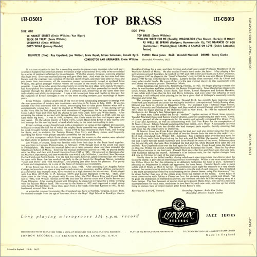Ernie Wilkins Top Brass vinyl LP album (LP record) UK EE-LPTO466743
