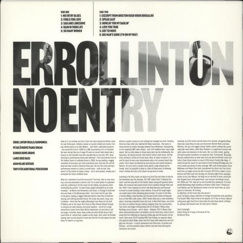 Errol Linton No Entry vinyl LP album (LP record) UK -WZLPNO881584