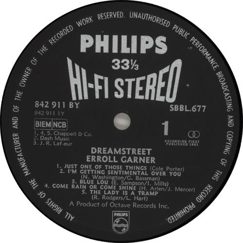 Erroll Garner Dreamstreet vinyl LP album (LP record) UK EA7LPDR583860