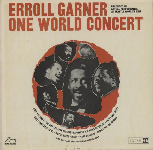 Erroll Garner One World Concert vinyl LP album (LP record) US EA7LPON755946