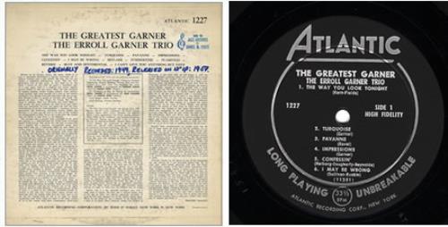 Erroll Garner The Greatest Garner vinyl LP album (LP record) US EA7LPTH361998