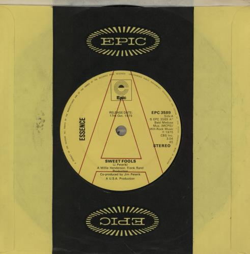 Essence Sweet Fools - A Label 7" vinyl single (7 inch record / 45) UK 12907SW751054