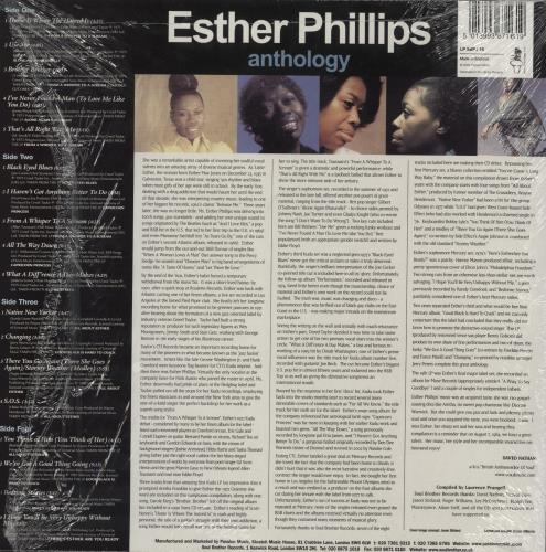 Esther Phillips Anthology 2-LP vinyl record set (Double LP Album) UK EPI2LAN866703