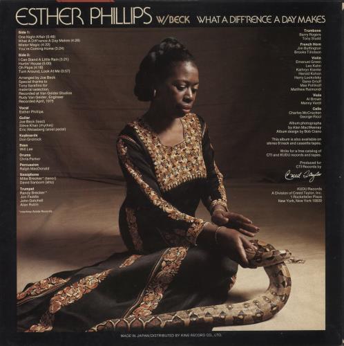 Esther Phillips What A Diff'rence A Day Makes vinyl LP album (LP record) Japanese EPILPWH884277
