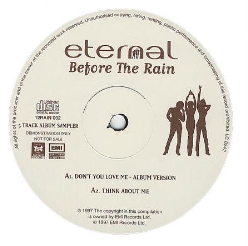 Eternal Before The Rain Sampler 12" vinyl single (12 inch record / Maxi-single) UK ETE12BE88167