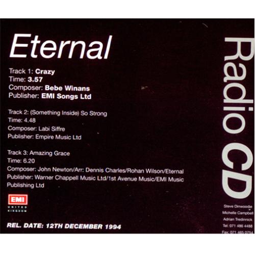 Eternal Crazy CD single (CD5 / 5") UK ETEC5CR38612