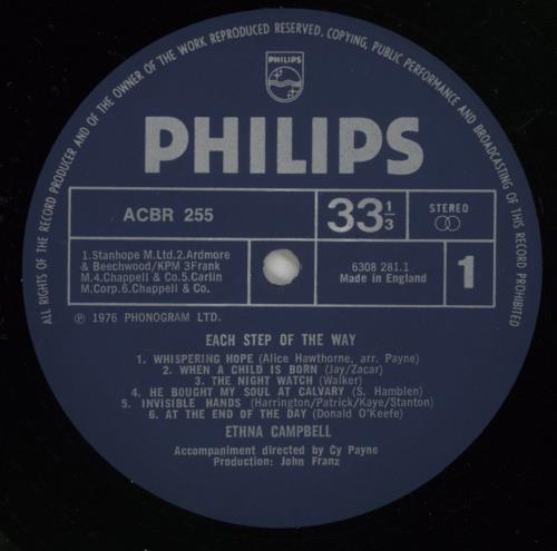 Ethna Campbell Each Step Of The Way vinyl LP album (LP record) UK 8ECLPEA864260