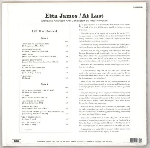 Etta James At Last! - 180gm Red Vinyl + Shrink vinyl LP album (LP record) Russian ETTLPAT738960