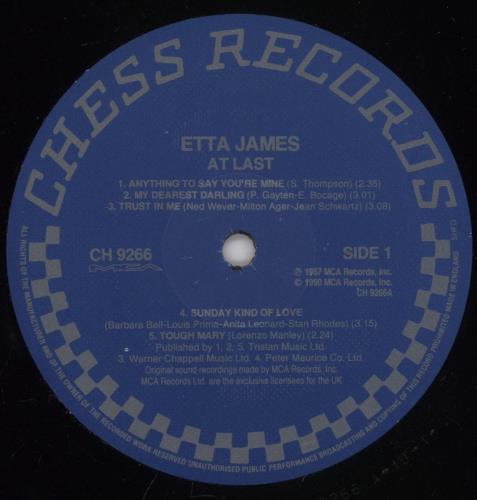 Etta James At Last! vinyl LP album (LP record) UK ETTLPAT893472