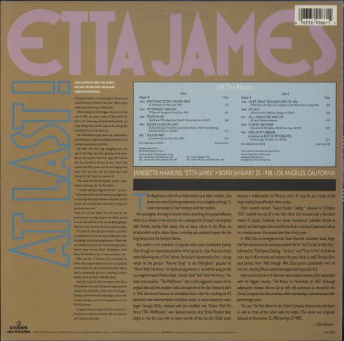 Etta James At Last! vinyl LP album (LP record) UK ETTLPAT893472