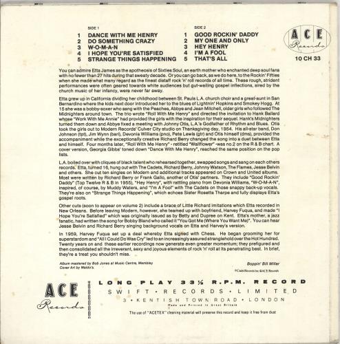 Etta James Good Rockin' Mama 10" vinyl single (10 inch record) UK ETT10GO712298