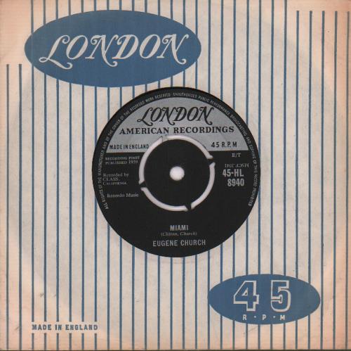 Eugene Church Miami 7" vinyl single (7 inch record / 45) UK I0G07MI661664