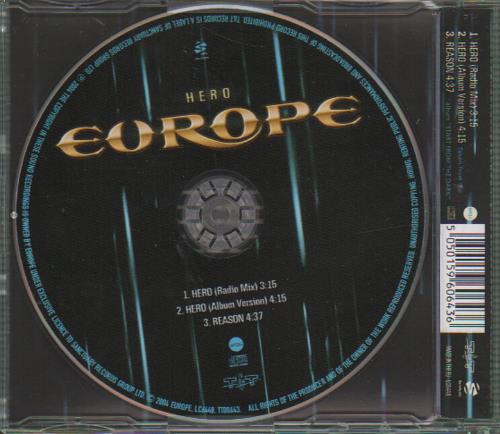 Europe Hero CD single (CD5 / 5") German ERPC5HE312347