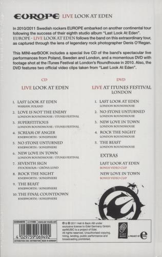 Europe Live Look At Eden - Sealed 2-disc CD/DVD set German ERP2DLI875700