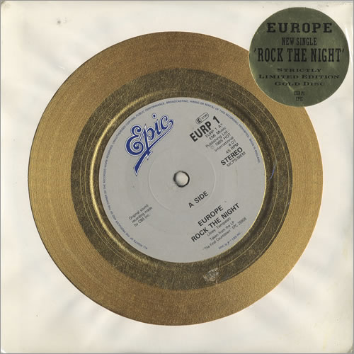 Europe Rock The Night - Gold Vinyl - Sealed 7" vinyl single (7 inch record / 45) UK ERP07RO474042