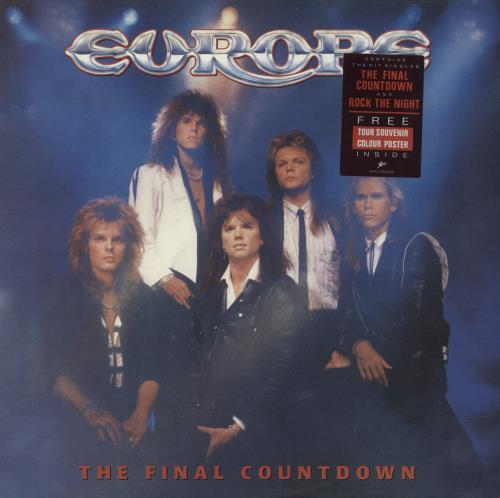 Europe The Final Countdown - Sticker Sleeve vinyl LP album (LP record) UK ERPLPTH878815
