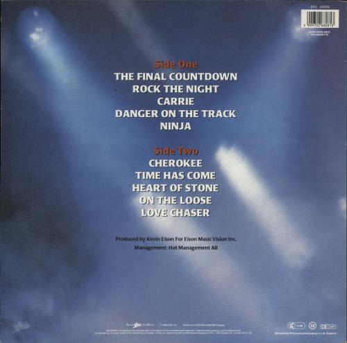 Europe The Final Countdown - Sticker Sleeve vinyl LP album (LP record) UK ERPLPTH878815