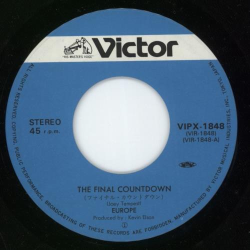 Europe The Final Countdown 7" vinyl single (7 inch record / 45) Japanese ERP07TH102579
