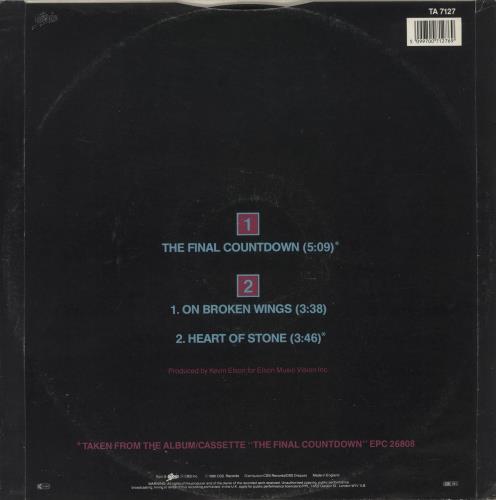 Europe The Final Countdown 12" vinyl single (12 inch record / Maxi-single) UK ERP12TH405174