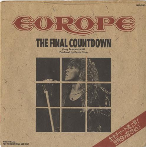 Europe The Final Countdown 7" vinyl single (7 inch record / 45) Japanese ERP07TH411060