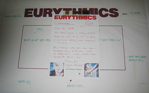 Eurythmics Be Yourself Tonight artwork UK EURARBE336730