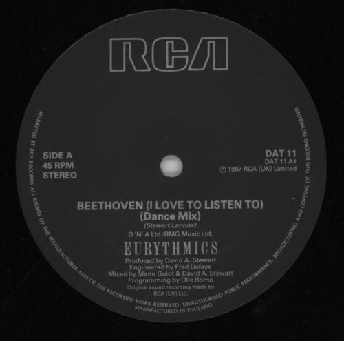 Eurythmics Beethoven 12" vinyl single (12 inch record / Maxi-single) UK EUR12BE27694
