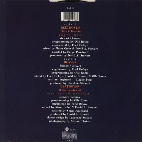 Eurythmics Beethoven 12" vinyl single (12 inch record / Maxi-single) UK EUR12BE27694