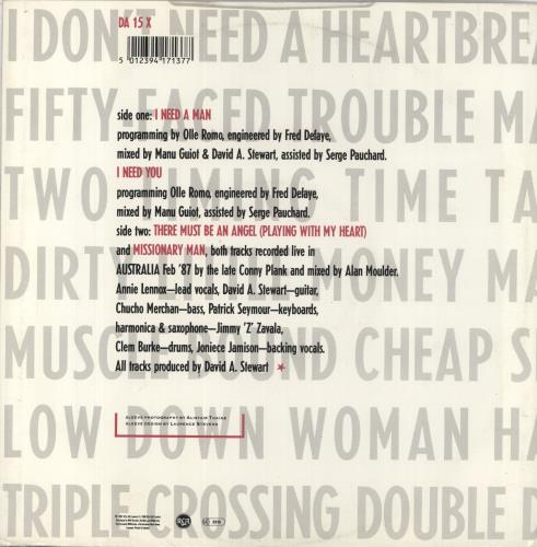 Eurythmics I Need A Man 10" vinyl single (10 inch record) UK EUR10IN05786