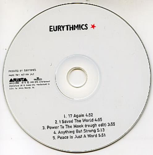 Eurythmics Peace Sampler CD album (CDLP) US EURCDPE214055