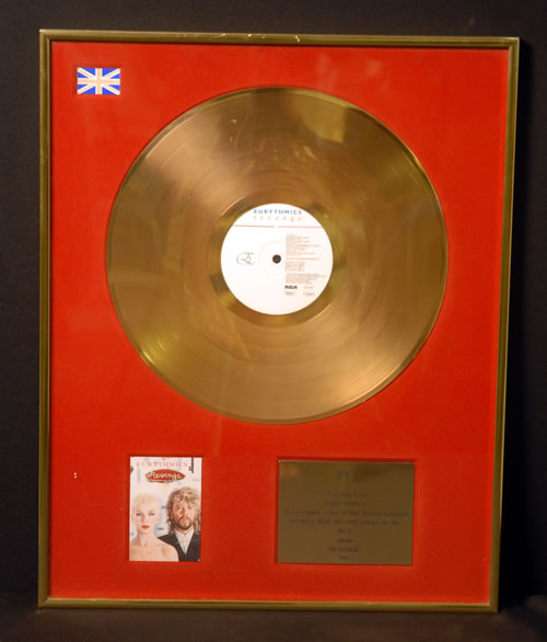 Eurythmics Revenge - Presented to Eurythmics award disc UK EURAWRE641267
