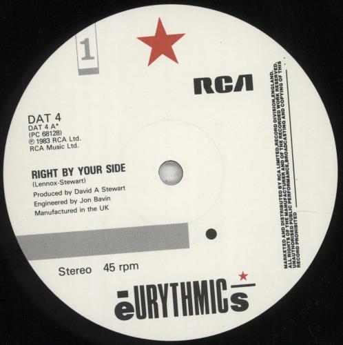 Eurythmics Right By Your Side 12" vinyl single (12 inch record / Maxi-single) UK EUR12RI37043