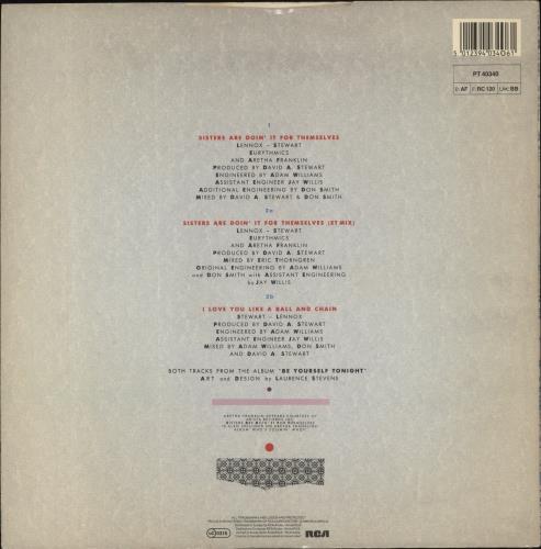 Eurythmics Sisters Are Doin' It For Themselves - WRAF sleeve 12" vinyl single (12 inch record / Maxi-single) UK EUR12SI277866